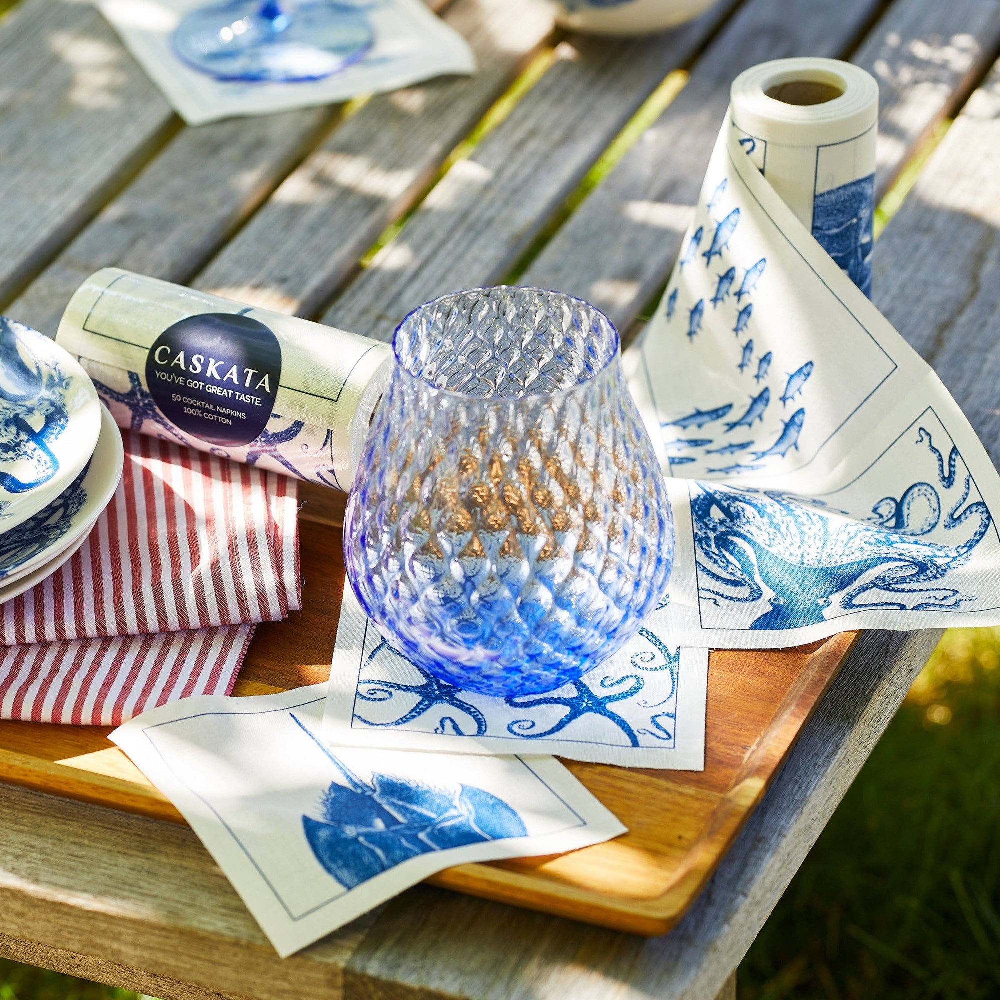 Coastal Cocktail Napkin Roll