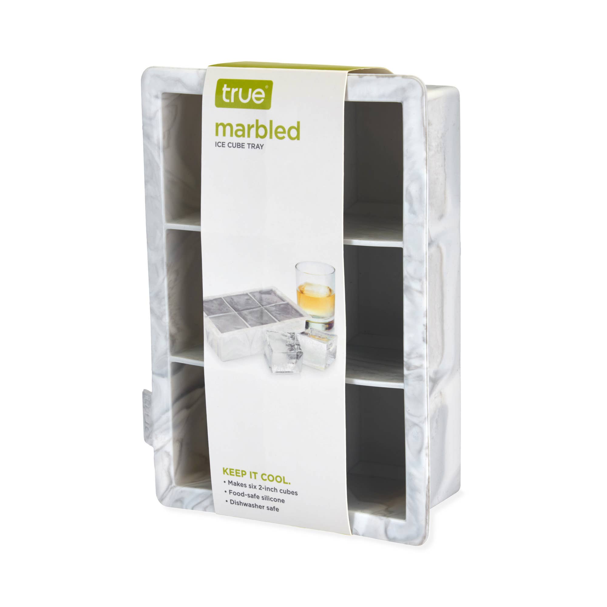 Marbled Silicone 2 inch Ice Cube Tray