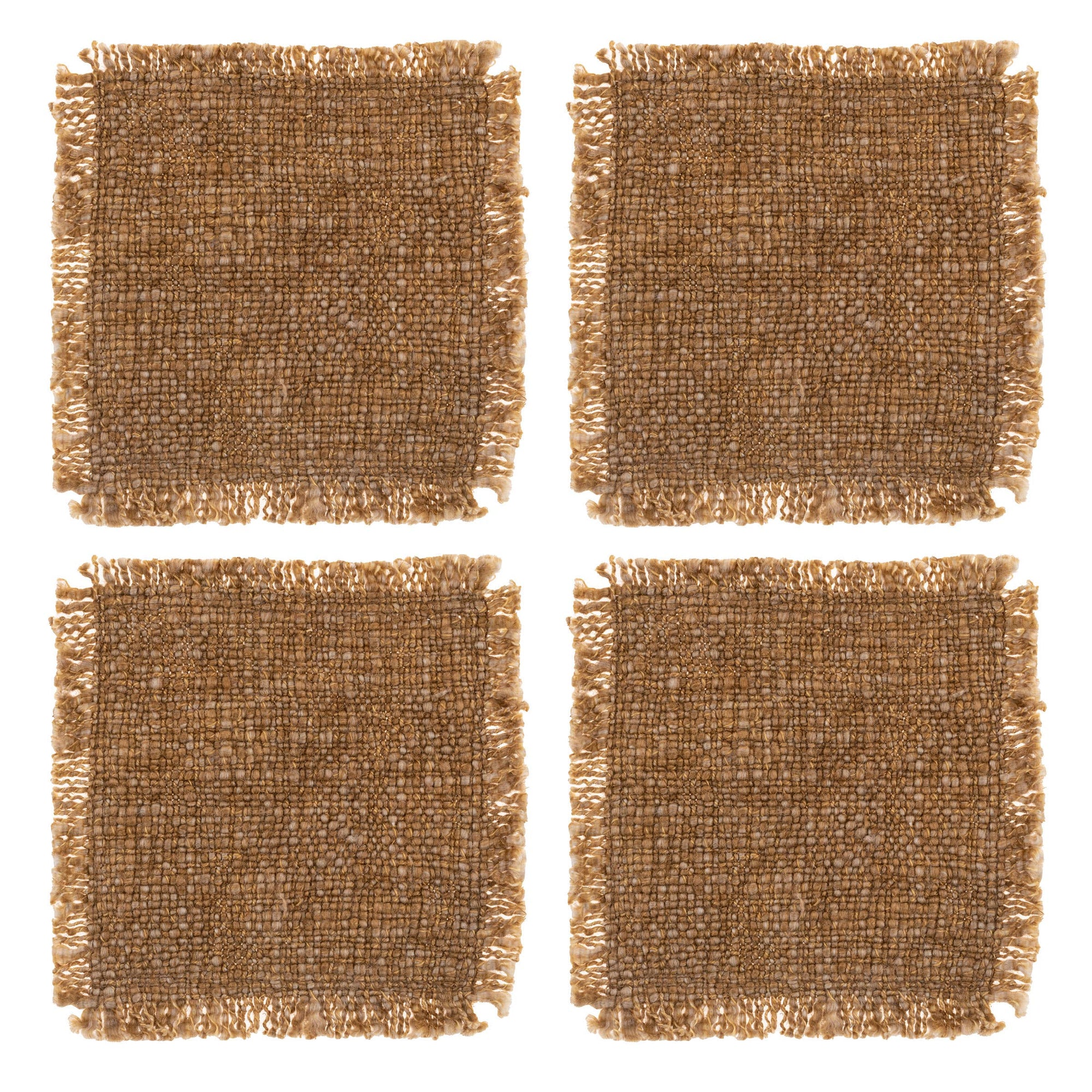 Double Stitch Coasters: Ochre