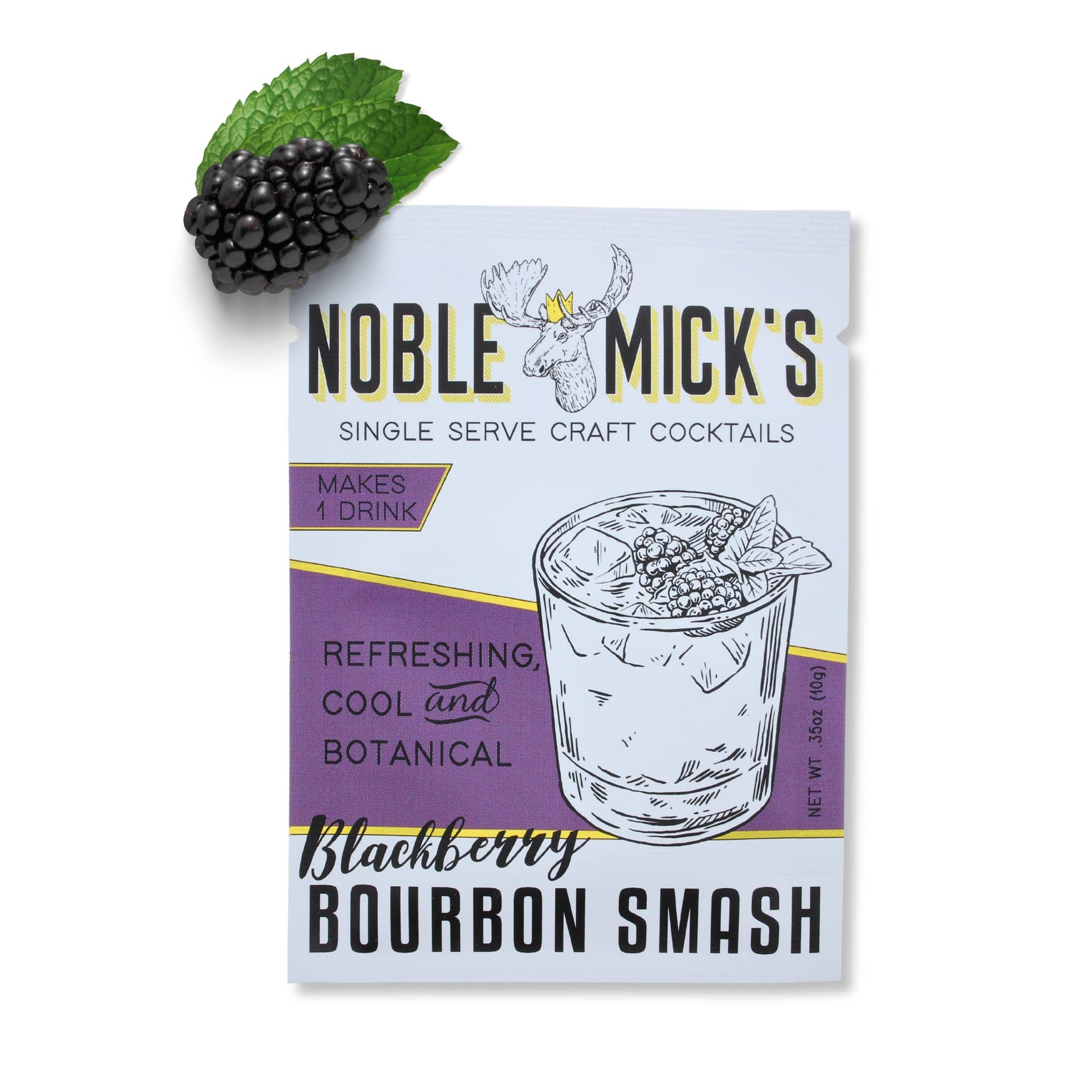 Noble Mick's - Blackberry Bourbon Smash Single Serve Craft Cocktail