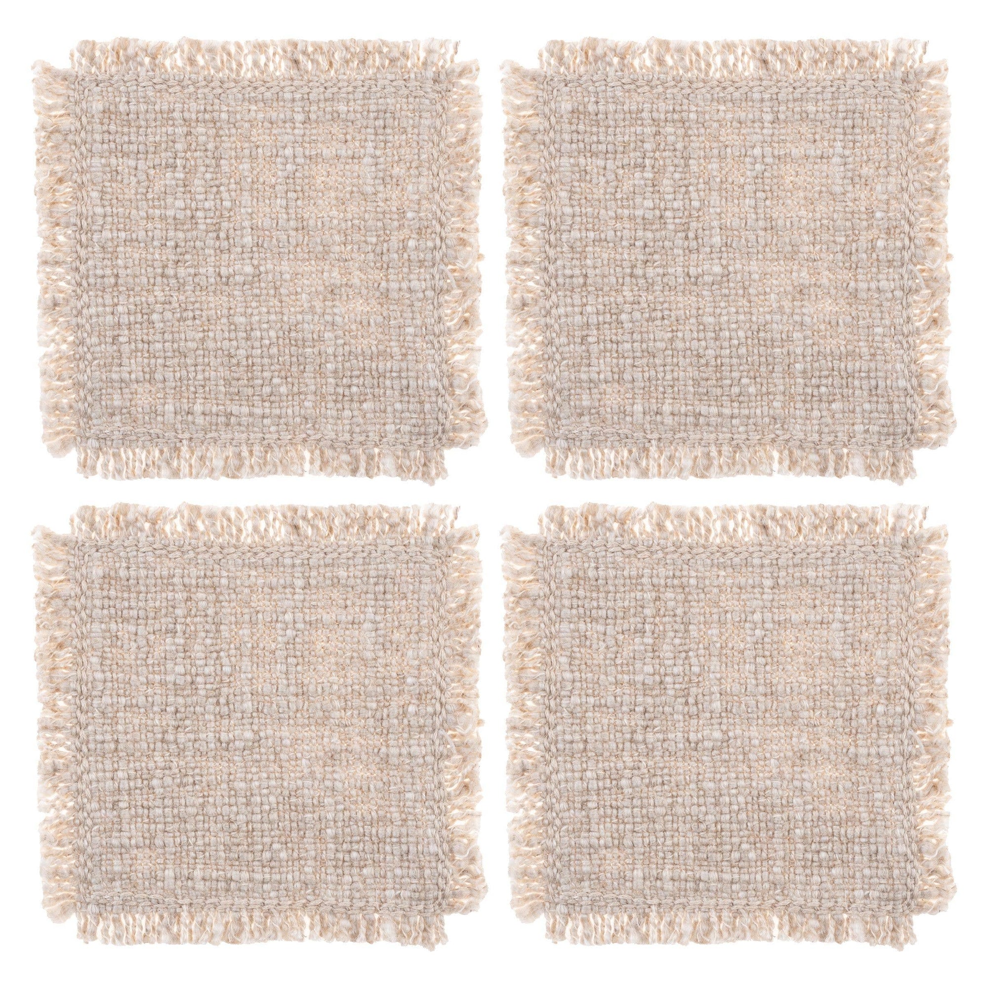 Double Stitch Coasters: Linen