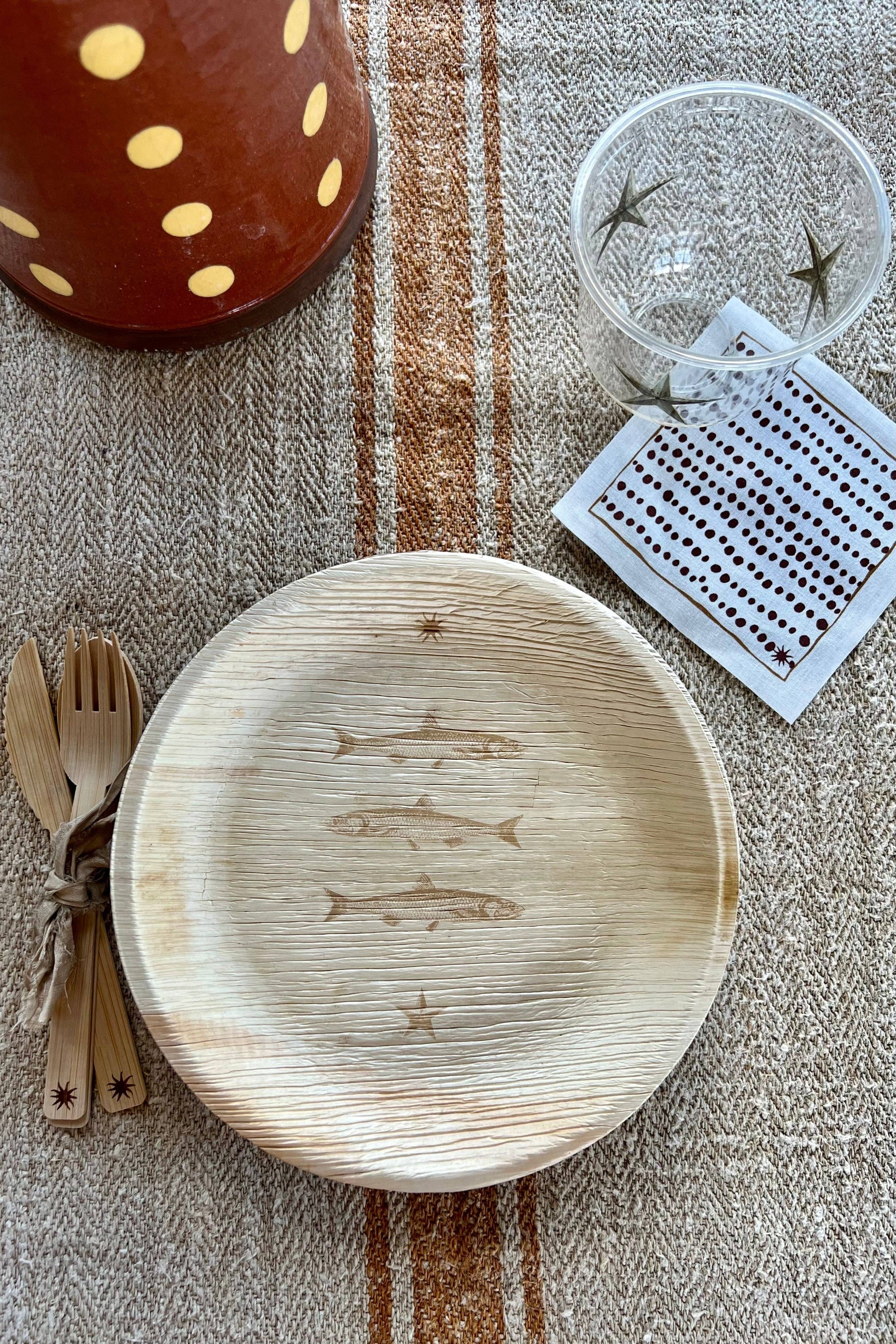 Cotton Napkins | Compostable | Speckles | 24-Pack: 4.5" x 4.5"