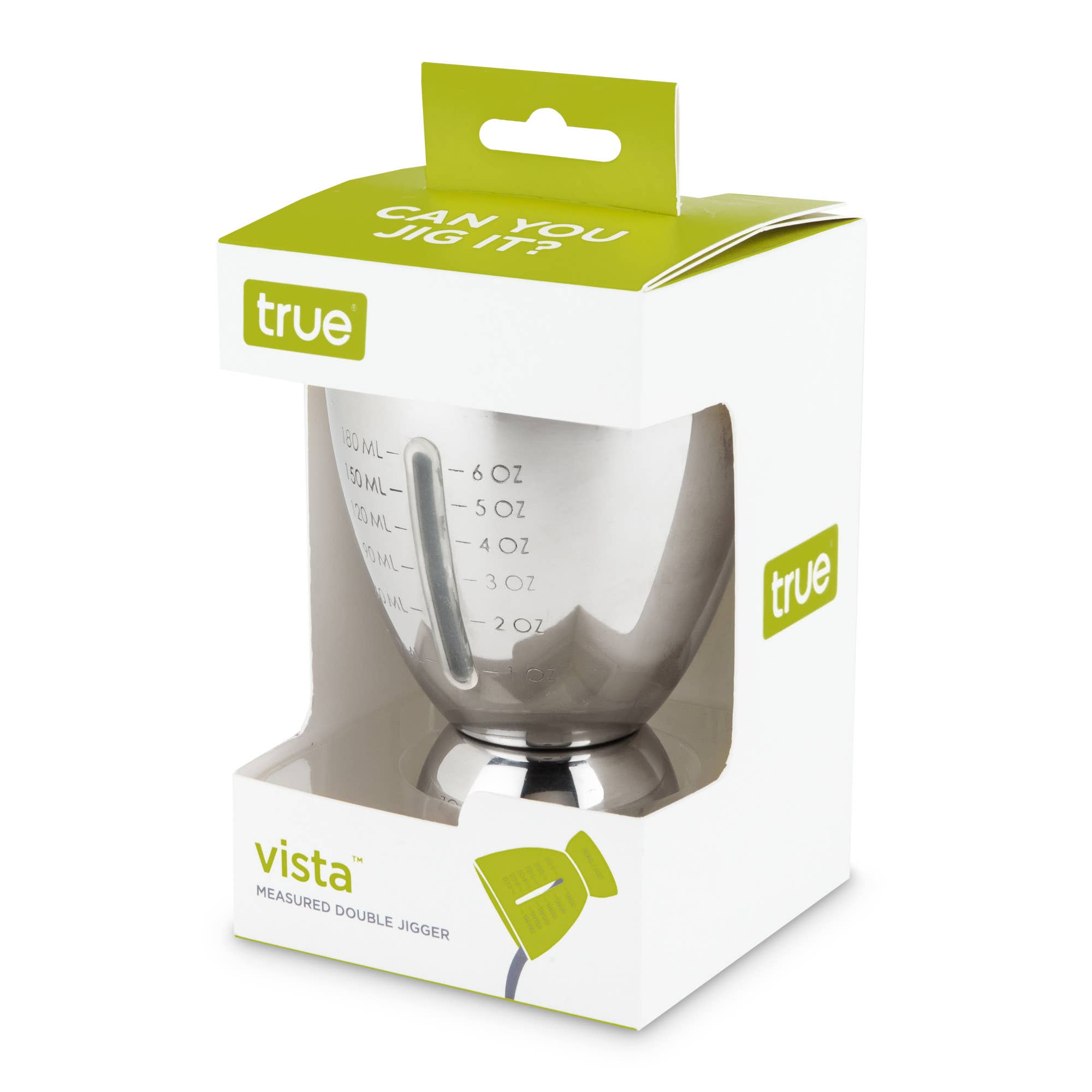 Vista Measured Double Jigger with Clear Viewing Window