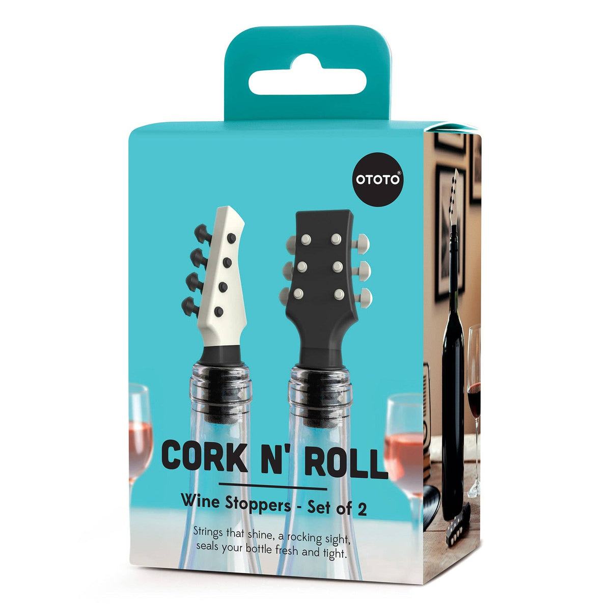 Cork N' Roll Guitar Wine Stoppers Set