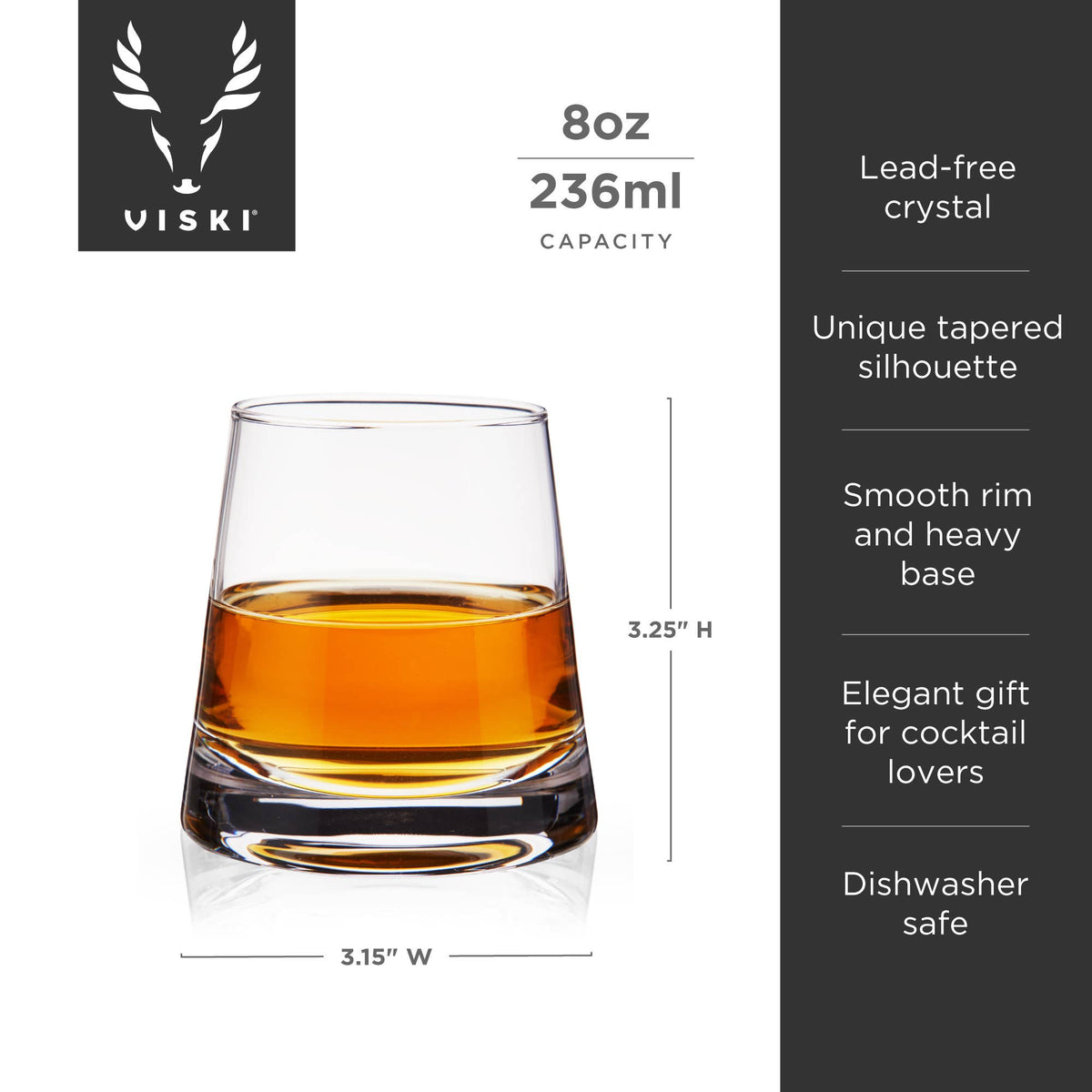 Raye™ Burke Crystal Whiskey Glass - 1 Glass