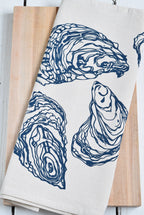Oyster Bar Towel in Navy Blue - Organic Cotton