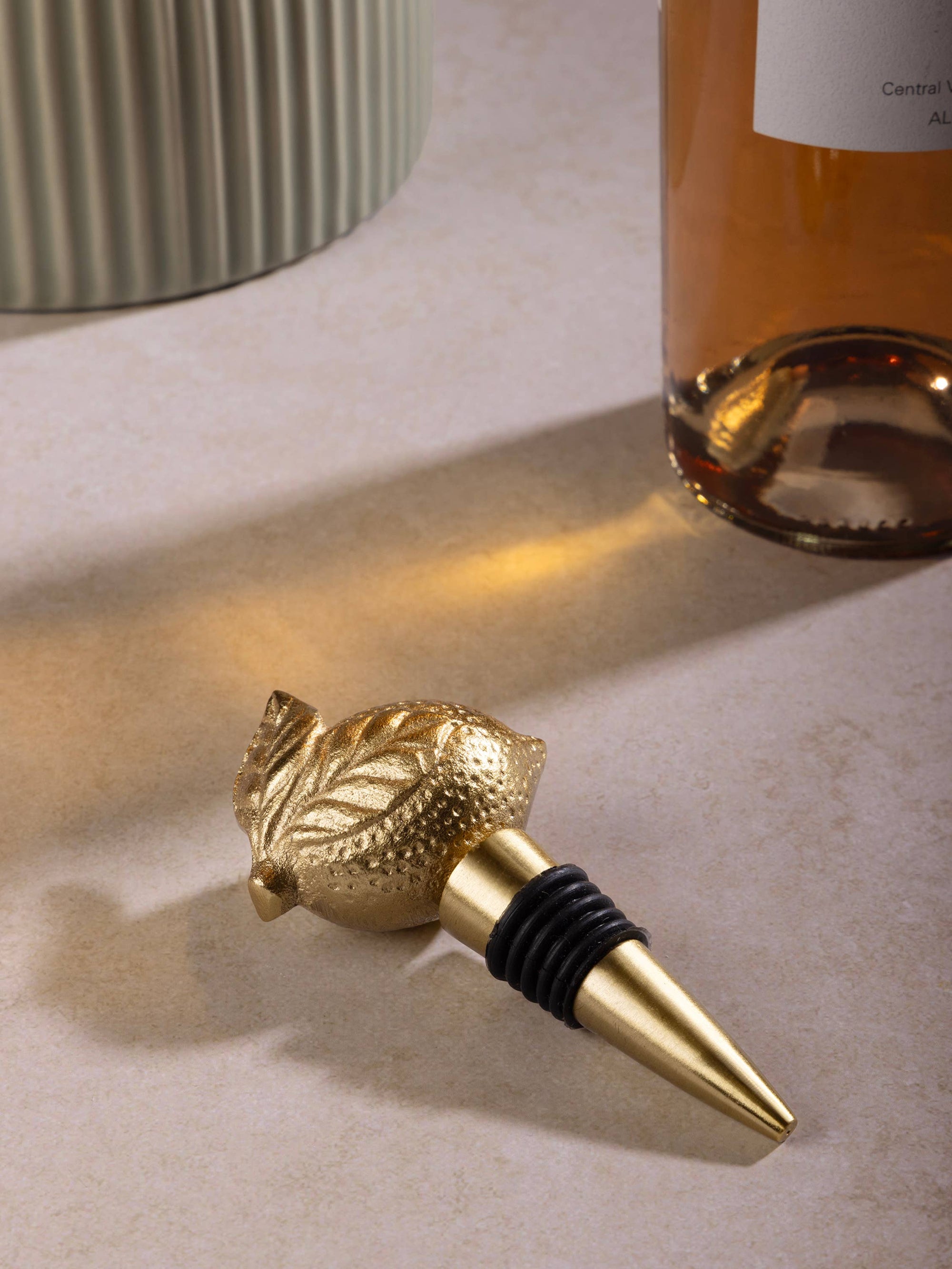 Lemon Bottle Stopper - 4.5" x 2"