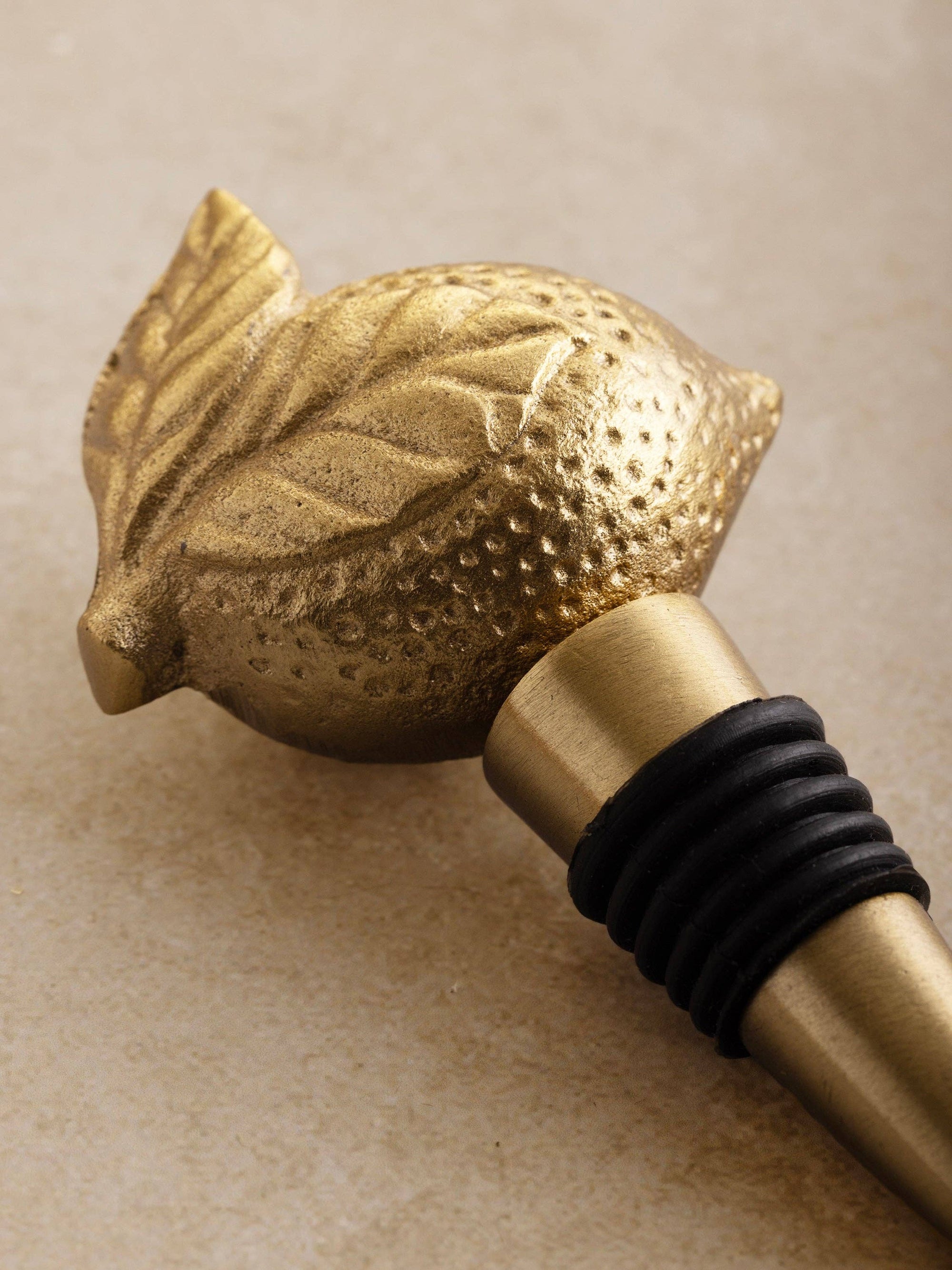 Lemon Bottle Stopper - 4.5" x 2"