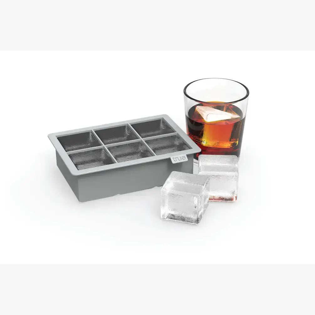 Colossal Silicone 2 inch Ice Cube Tray Gray or Red: Gray
