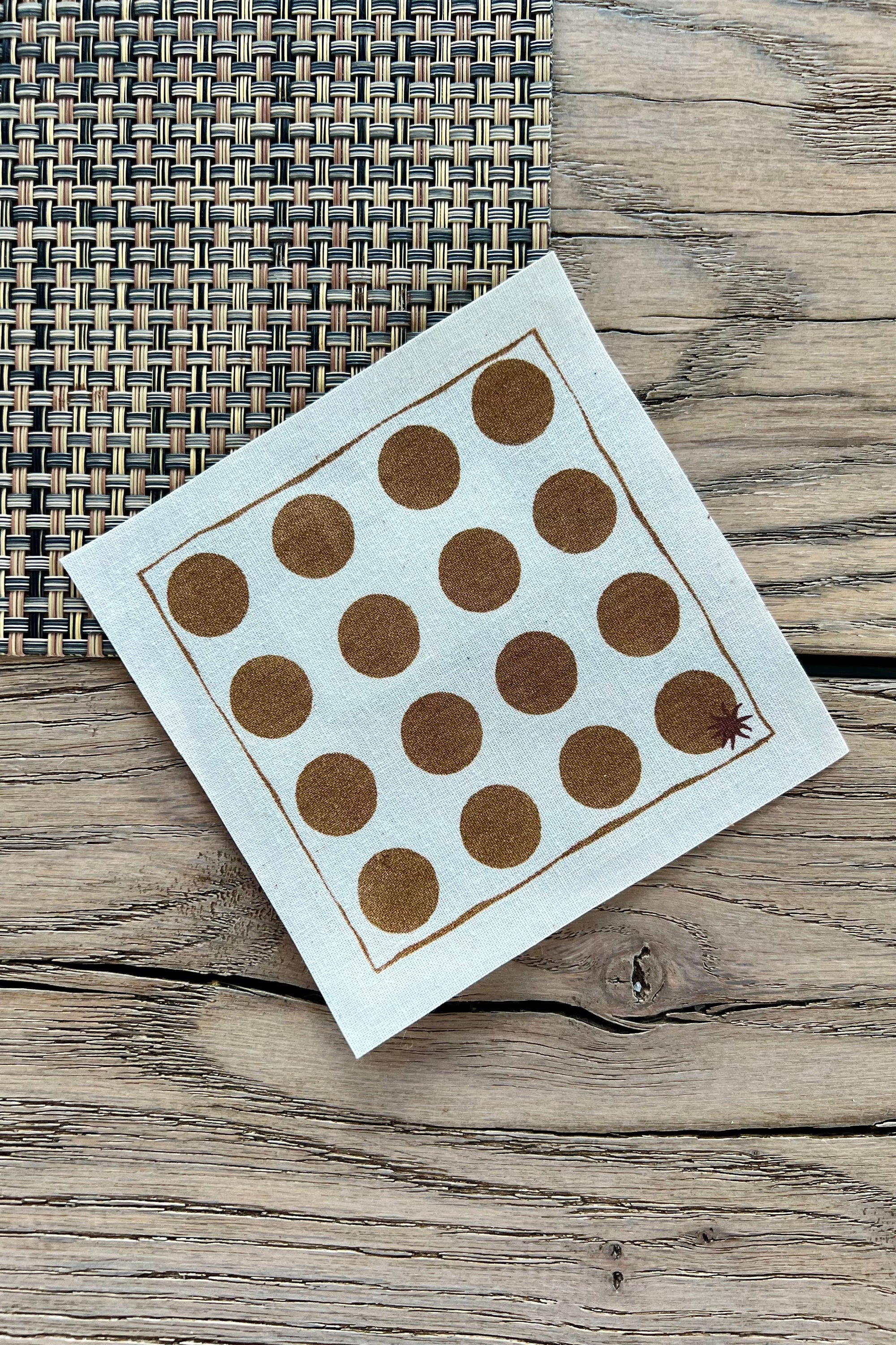 Cotton Napkins | Compostable | Dots | 24-Pack: 4.5" x 4.5"