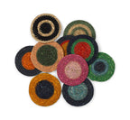 British Colour Standard Coasters Set of 4 - Jet Black / Natural