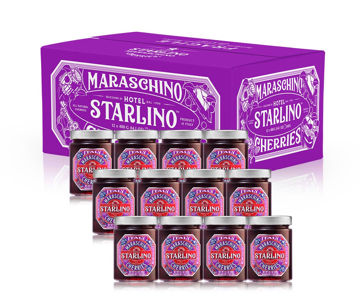 Hotel Starlino Italian Maraschino Cherries - STARLINO Italian Maraschino Cherries - 400g Jars