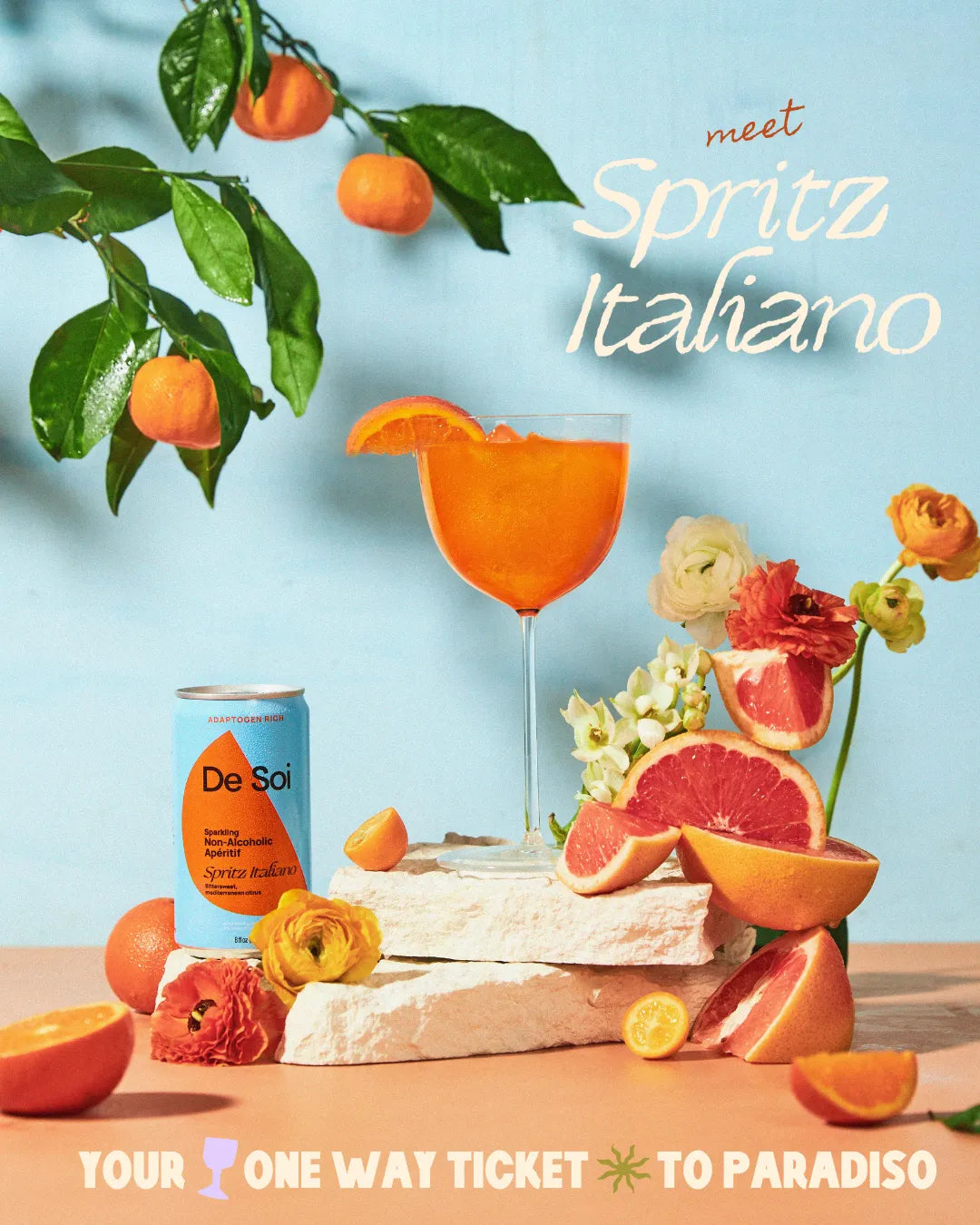 De Soi Spritz Italiano - 4 pack of 8 fl oz Single Serving Cans