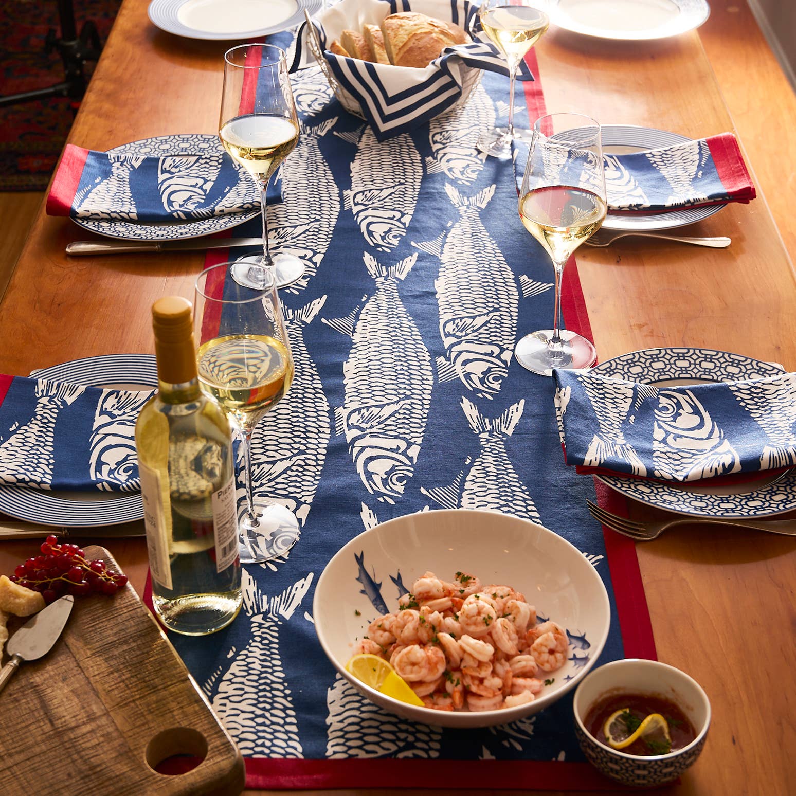 Sardines Table Runner: 16" x 108"