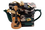 The Original Gluggle Jug Factory - Band on Tour Large Teapot: Blue