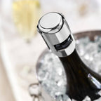 Fizz Chrome Champagne Stopper in Silver