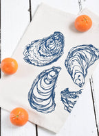 Oyster Bar Towel in Navy Blue - Organic Cotton