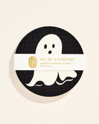 Spooky Ghost Halloween Coasters - Set of 4