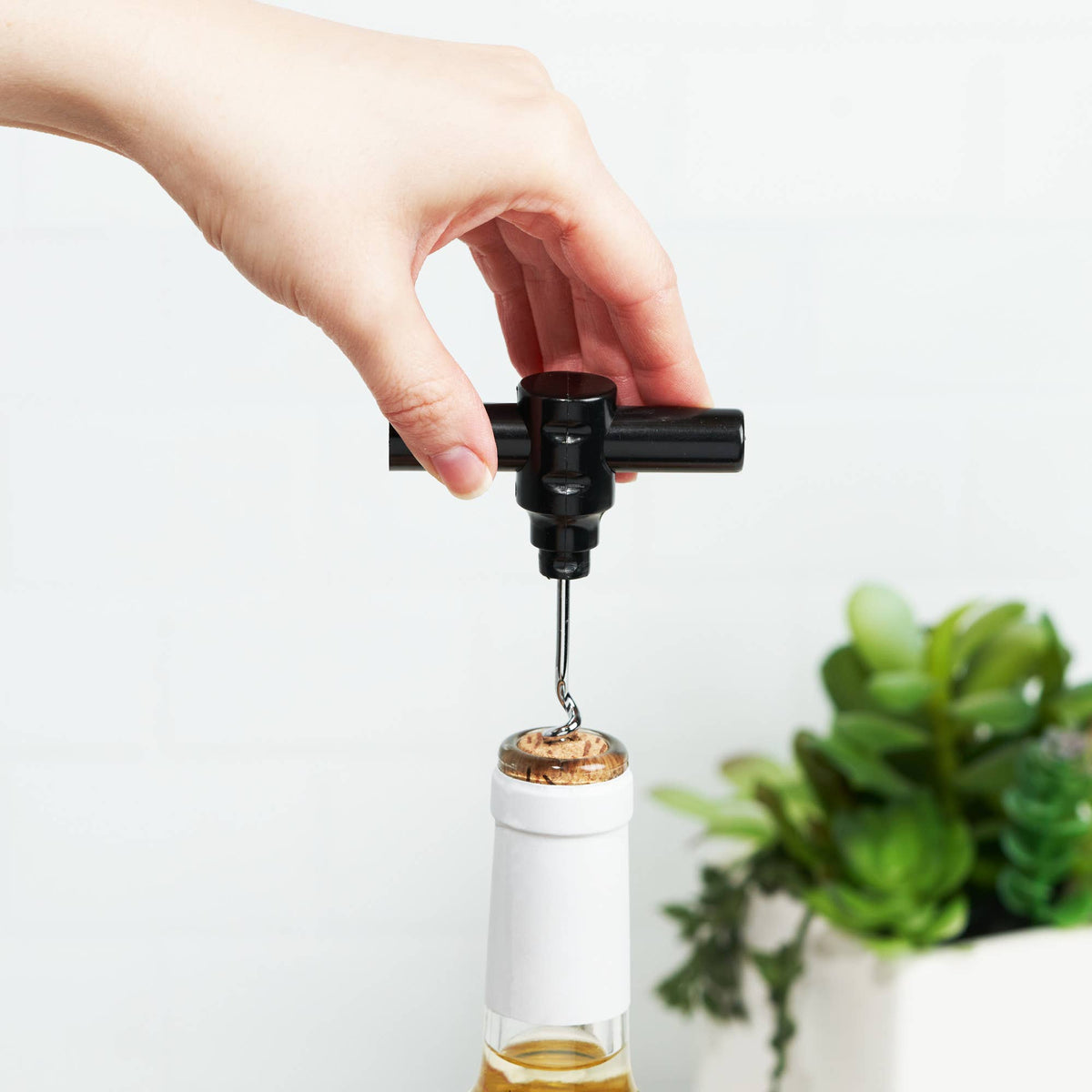 Covert Pocket Corkscrew with Sheath Black