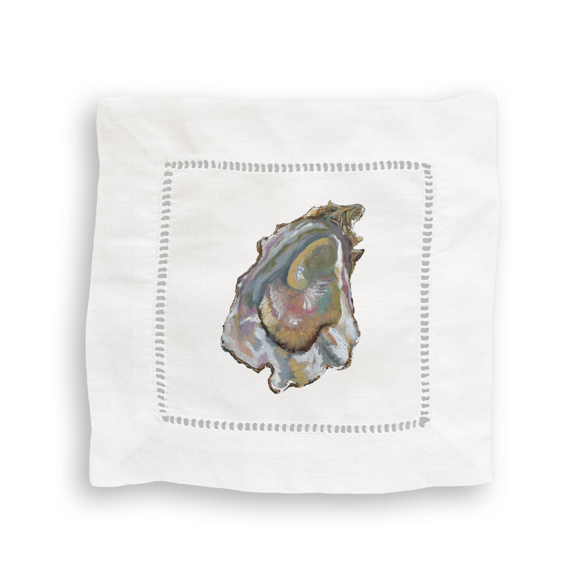 Moxologie Oysters Linen Cocktail Napkin - Thumbnail 4
