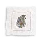 French Graffiti - Colorful Oysters Mixed Linen Cocktail Napkin Set