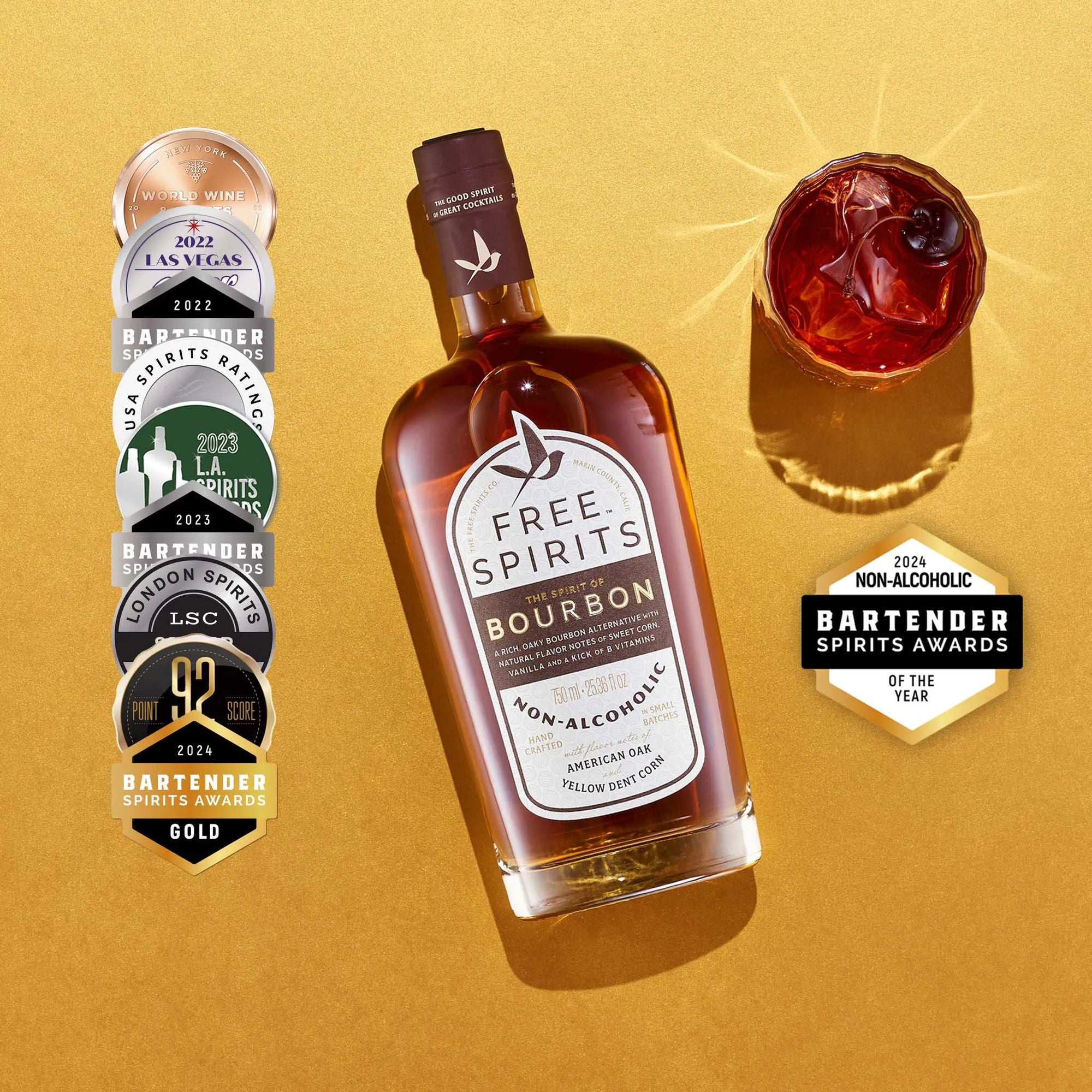 Free Spirits | The Spirit of Bourbon | Non-Alcoholic Whiskey Alternative