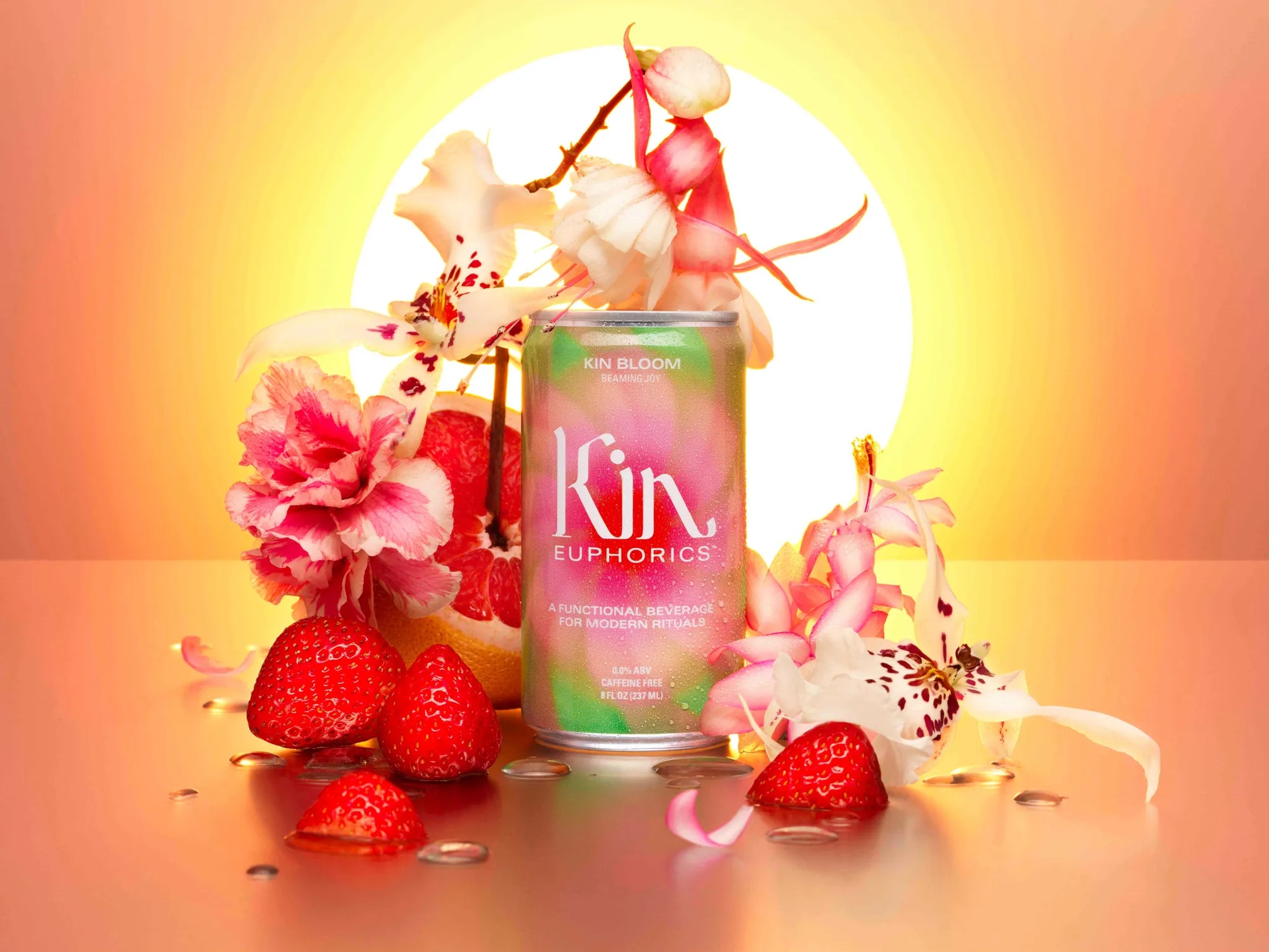 Kin Euphorics - Kin Bloom - 4 pack of 8 fl oz Single Serving Cans