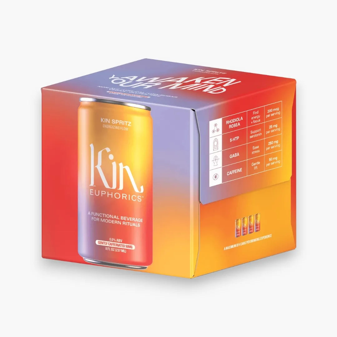 Kin Euphorics - Kin Spritz - 4 pack of 8 fl oz Single Serving Cans