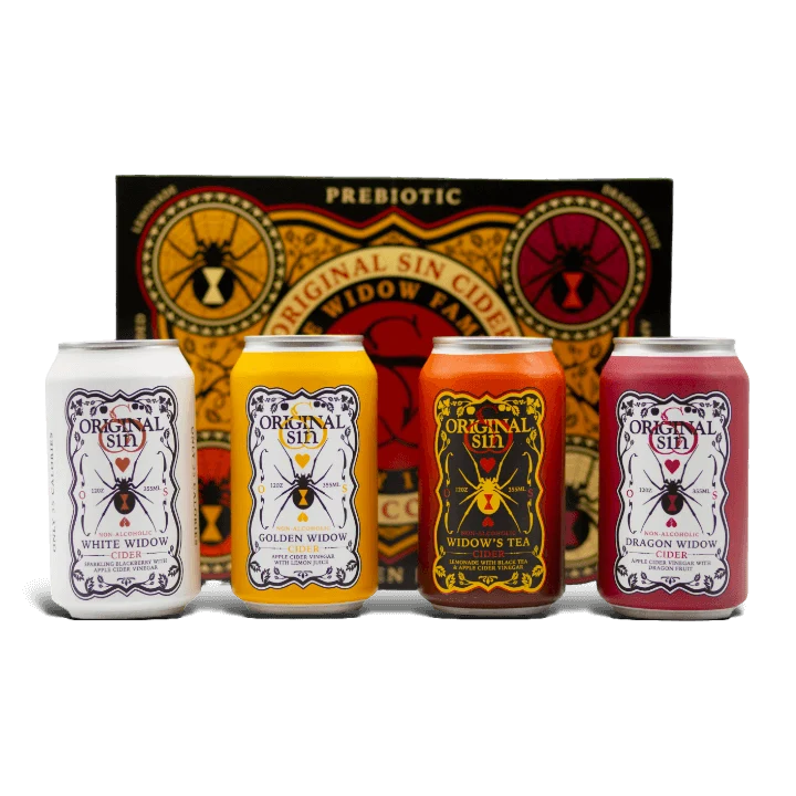 Original Sin Cider – Widow VARIETY PACK Non-Alcoholic Cider - 12 x 12oz