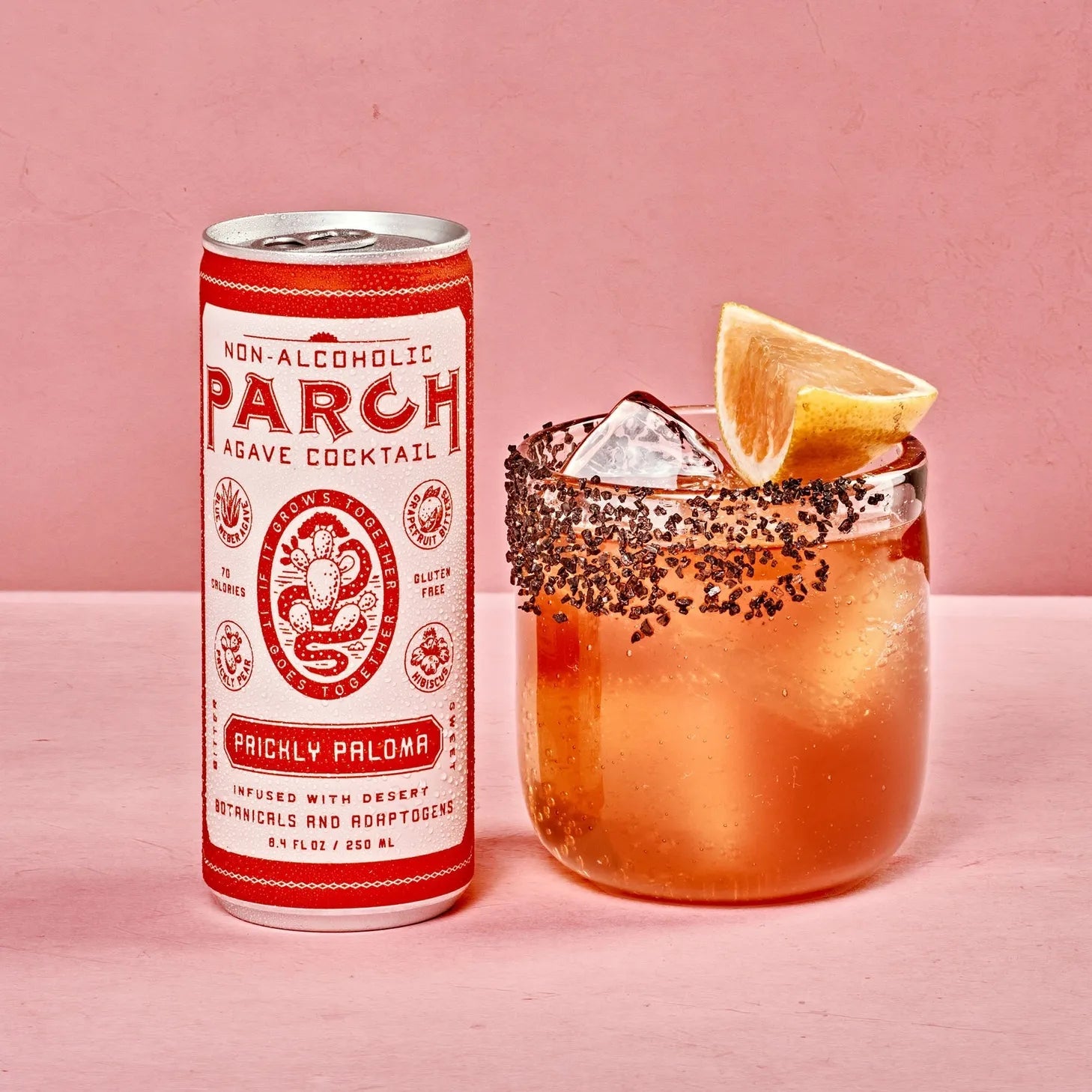 PARCH Prickly Paloma Non-Alcoholic Agave Cocktail - 4 pack of 8.4 fl oz Single Serving Cans