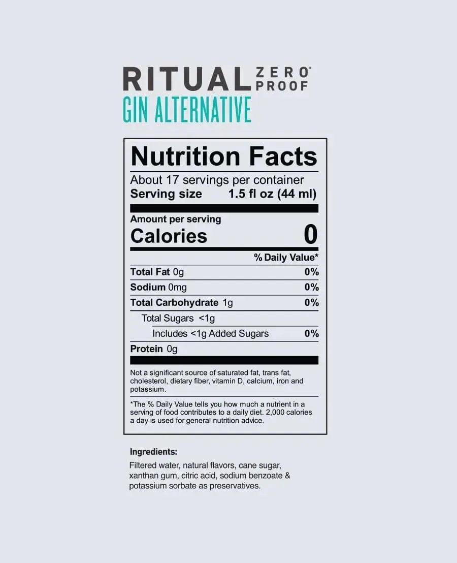 Ritual Zero Proof Gin Alternative -750mL