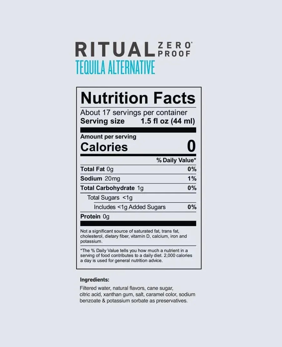 Ritual Zero Proof Tequila Alternative -750mL