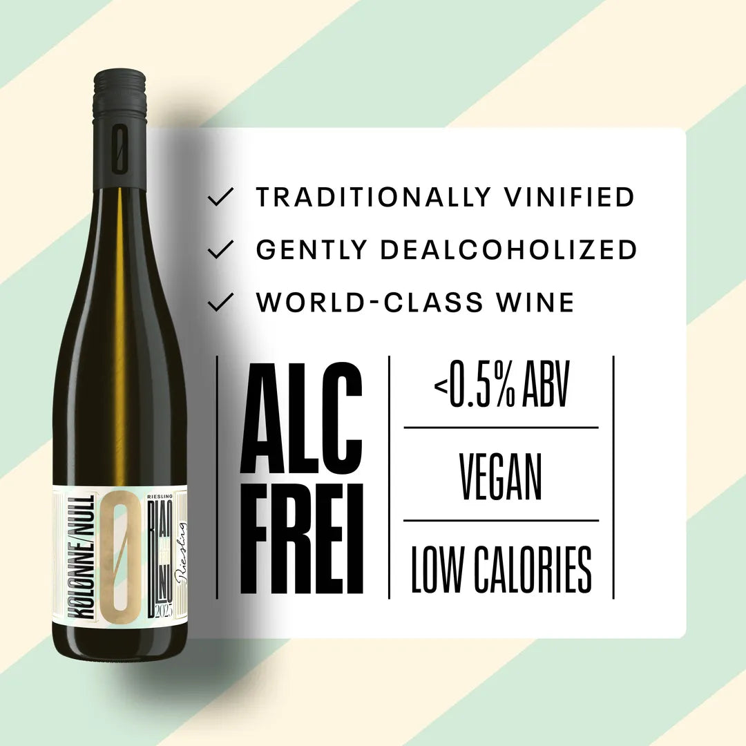 Kolonne Null Riesling, Non-Alcoholic White Wine - 750ML (<0.5% ABV, 750mL)