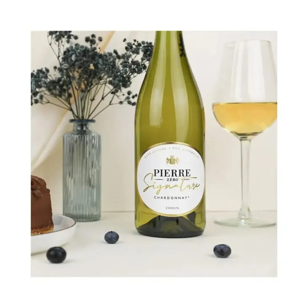 Pierre Zero Signature Chardonnay Luxury Non-Alcoholic Wine (France) -750mL