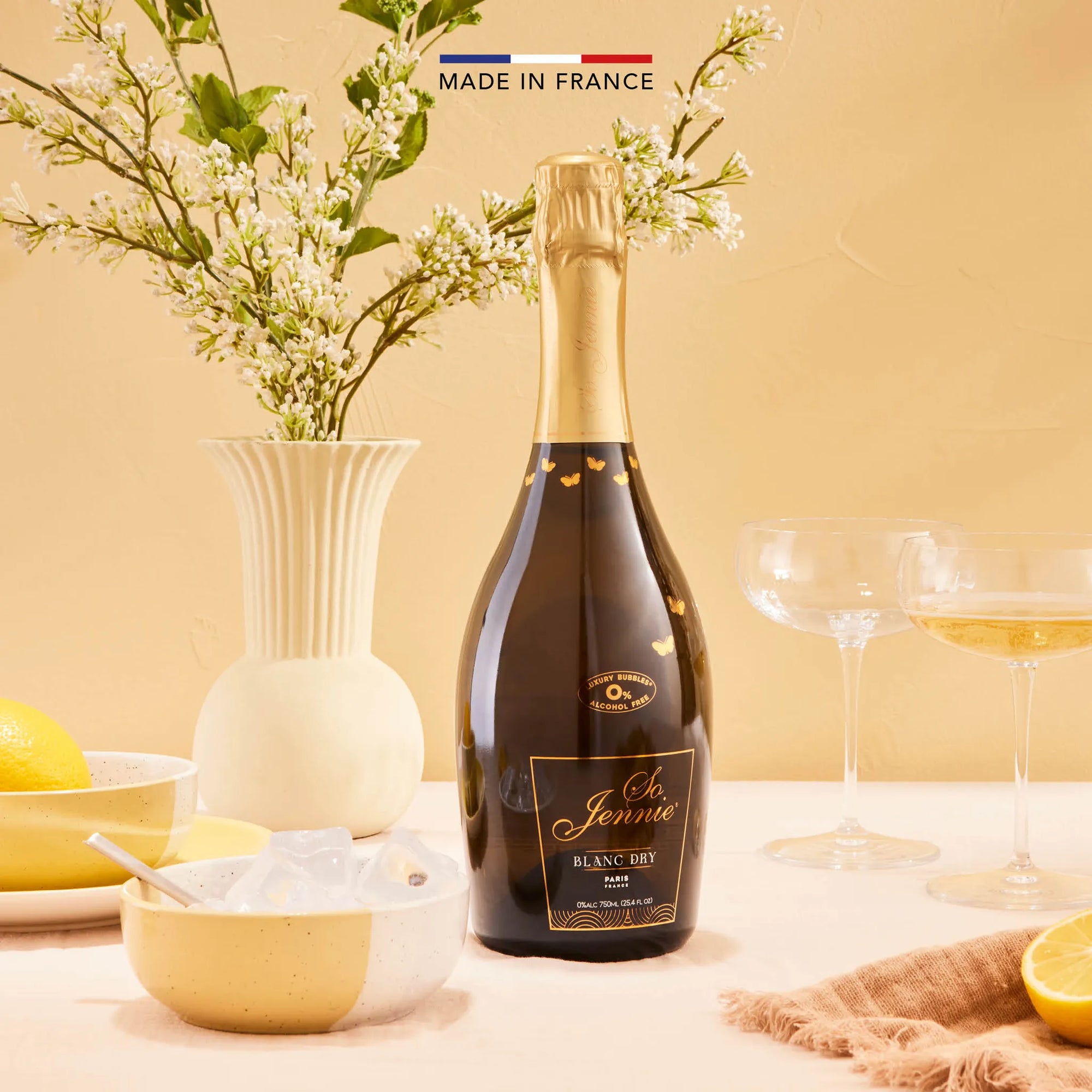 So Jennie Paris Blanc Dry Alcohol-Free Champagne Alternative 750mL (0.0% ABV, France)